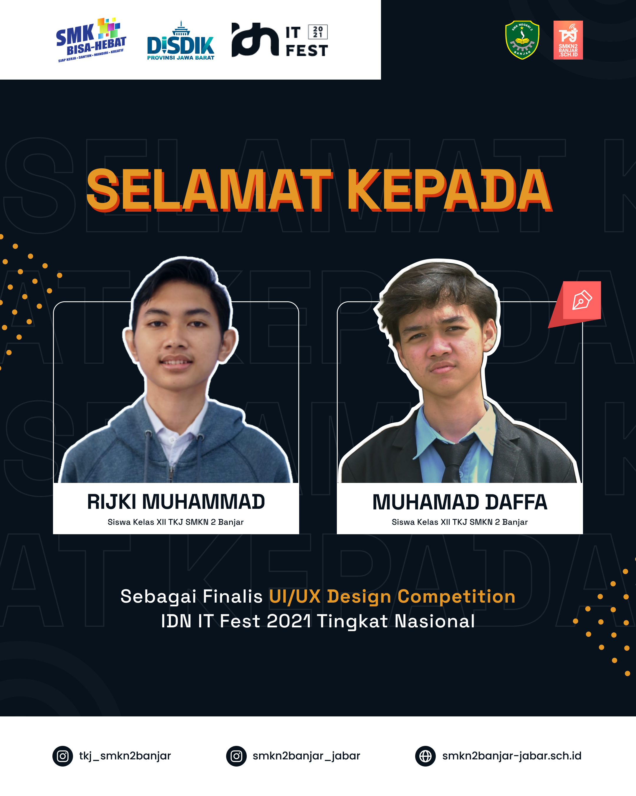 SMKN 2 Banjar Finalis UI/UX Design Competition Tingkat Nasional 2021