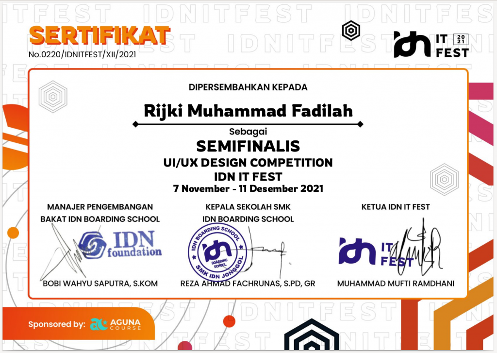 SMKN 2 Banjar Finalis UI/UX Design Competition Tingkat Nasional 2021 - Rijki